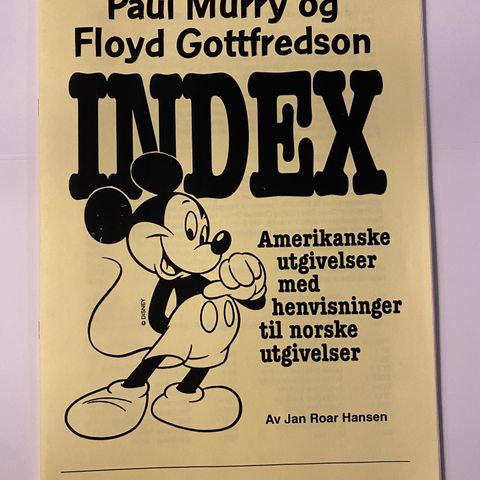 Index- Paul Murray og Floyd Gottfredson Index Disney