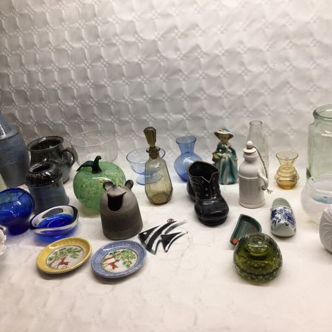 Diverse glass og porselen