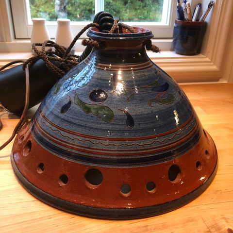 Flott stor lampe fra Aune keramikkverksted