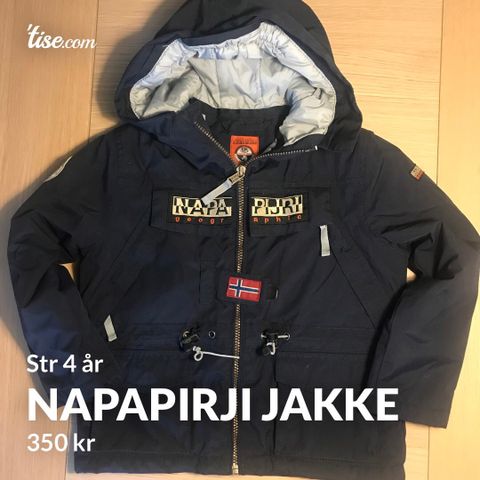 Napapirji vinterjakke str 3-4 år