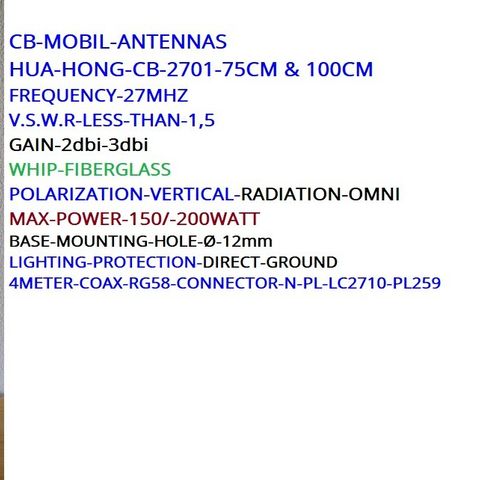 MOBIL-ANTENNER-MAGNETFOT-WALKIE-TALKIE