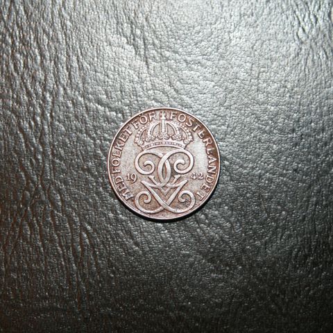 Sverige   2 øre 1942  kr 25,-