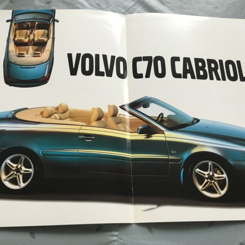 Bilbrosjyre av Volvo C70 Cabriolet
