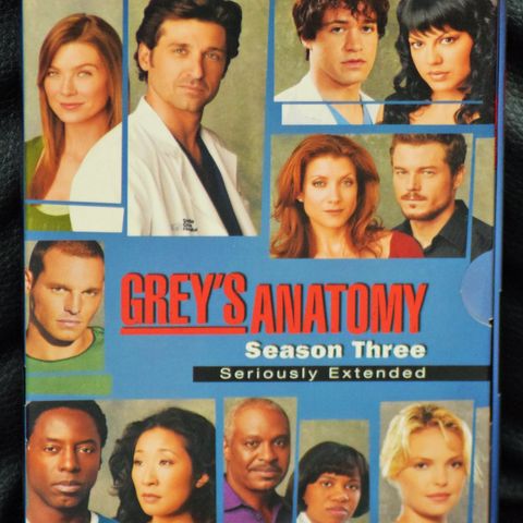 Grey's Anatomy, sesong 3, norsk tekst, 7xDVD