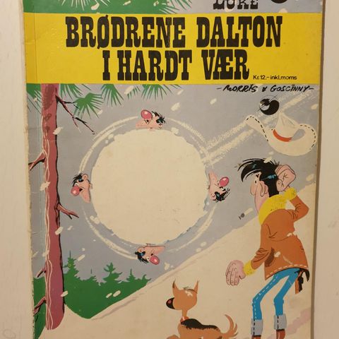 Lucky Luke nr 14 Brødrene Dalton i hardt vær. Førsteutgave 1976