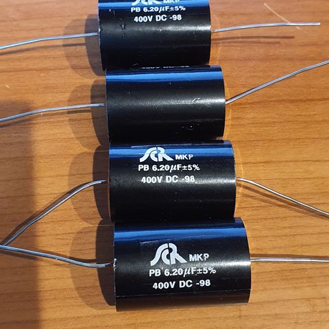 4 stk Filmkondensatorer Solen SCR MKP PB 6,2uF +/- 5% 400 V DC Polypropylen