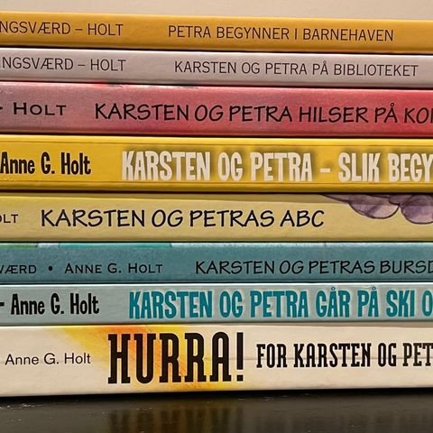 Bøker Karsten og Petra 8 stk selges samlet