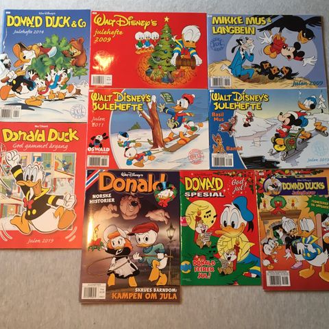 Diverse Walt Disney Julehefter (Donald Duck & CO, Mikke Mus & Langbein)