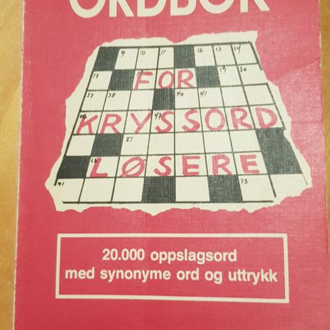 Fremmedordbok for kryssordløsere.