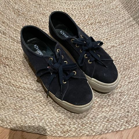 Superga sneakers blå, str 38