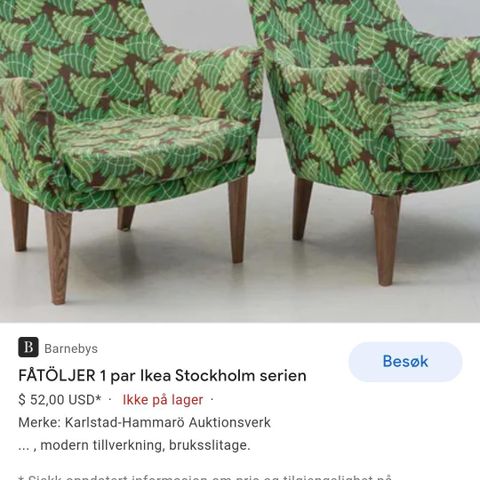 Ikea Stockholm lenestol 