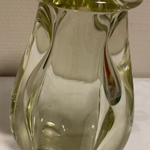 Flott, tung krystallvase