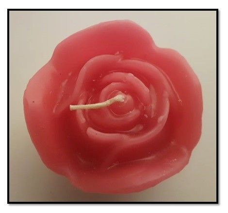 Håndlagde stearinlys - Rosa Rose - selges rimelig