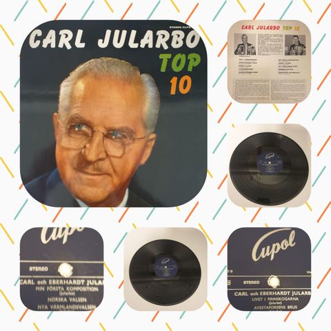 VINTAGE/RETRO LP-VINYL "CARL JULARBØ/TOP 10"