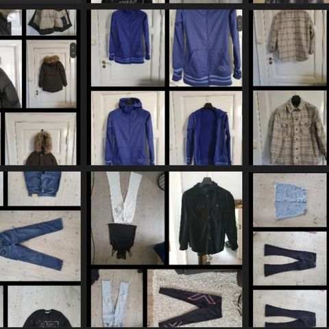 Kåpe/jeans/jakke/skirt: LEE/DIDRIKSONS/HUMMEL//2XU/FLATTOPst32,34,S,XS
