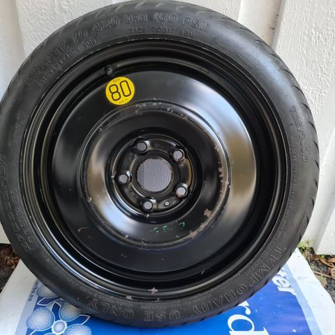 Kompakt Reservehjul til Toyota Rav og andre med boltsirkel 5x114,3