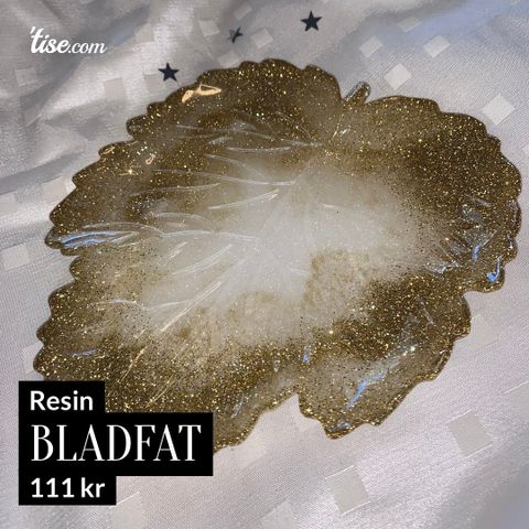 pyntefat blad laget av resin