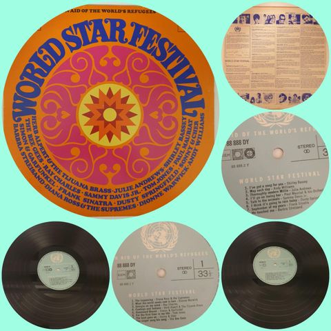 VINTAGE/RETRO LP-VINYL "WORLD STAR FESTIVAL/IN AID THE WORLD'S REFUGEES 1969"