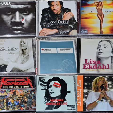 CD-plater. Diverse pop, rock etc (l-n)