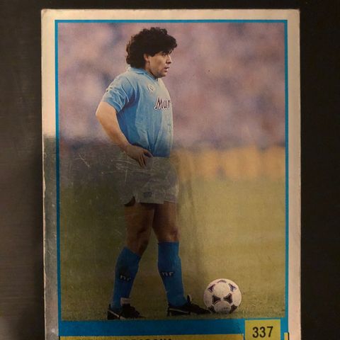 Diego Maradona ubrukt Napoli fotballkort sticker 1990! Som Panini