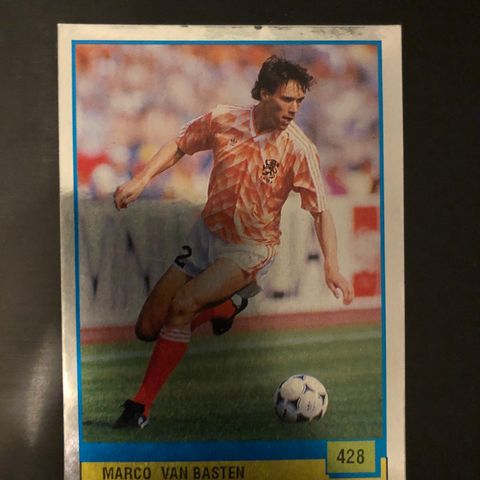 Marco Van Basten Nederland ubrukt fotballkort sticker 1990! Som Panini