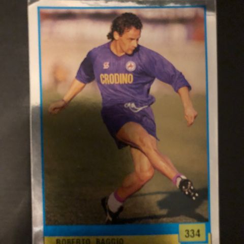 Roberto Baggio Italia ubrukt fotballkort sticker 1990! Som Panini