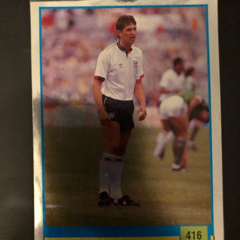 Gary Lineker England Everton ubrukt fotballkort sticker 1990! Som Panini