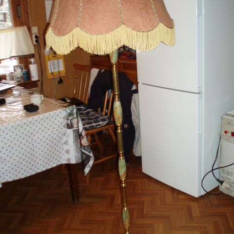 Flott vintage gulv lampe med onyx