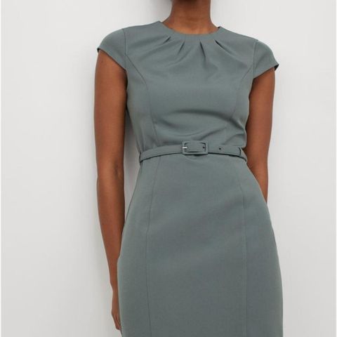 Ny grågrønn kjole fra H&M - Str. M