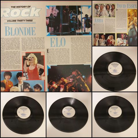 VINTAGE/RETRO LP-VINYL DOBBEL "BLONDIE/ELO/ABBA/DAVID ESSEX "