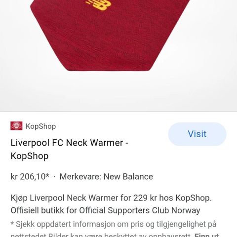 Liverpool hals/buff ønskes kjøpt