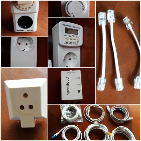 Diverse utstyr til Nett......Telefonkontakt-til-ADSL/DSL-modem-kabel