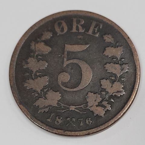 5 øre NORGE 1876