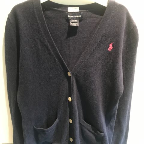 Ralph Lauren mørk blå cardigan 8-10 