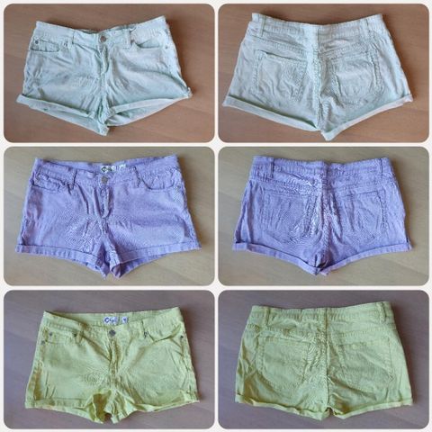 3 stk denimshorts