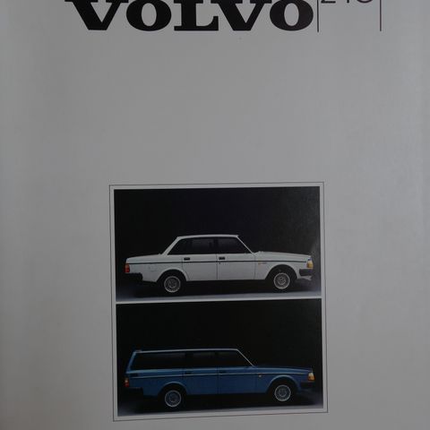 Volvo 240 1985 norsk brosjyre .