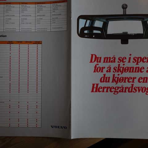 Volvo 740 1986 brosjyre