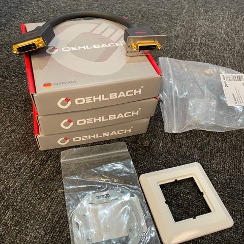 Oehlbach 8817 DVI til DVI terminal for montering i plate/vegg