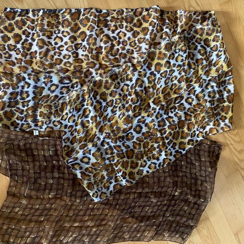 Skjerf Leopard/ruter Retro