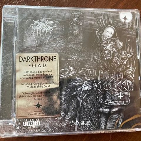 DARKTHRONE: F.O.A.D. CD ENNÅ FORSEGLET, SOM NY, KR 300