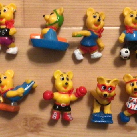 Haribo Sportsbjørner komplett serie figurer fra 1996