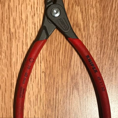 KNIPEX Precision Straight Tip External Circlip Pliers with Non-slip Plastic