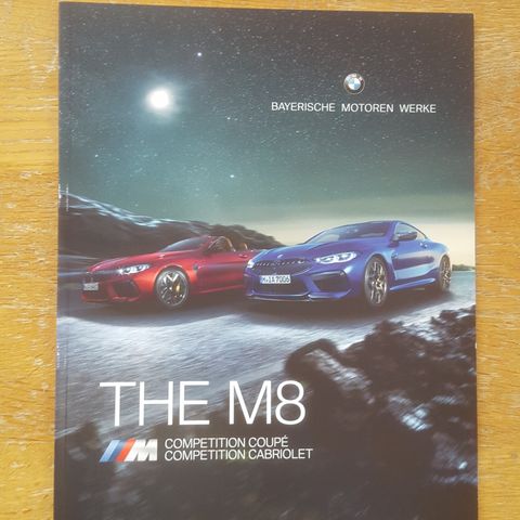 Brosjyre BMW M8 Competition Coupe og Cabriolet 06/2019