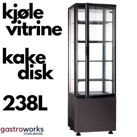 Kjølemonter/Kjølevitrine/Kakedisk-238L- Gastroworks