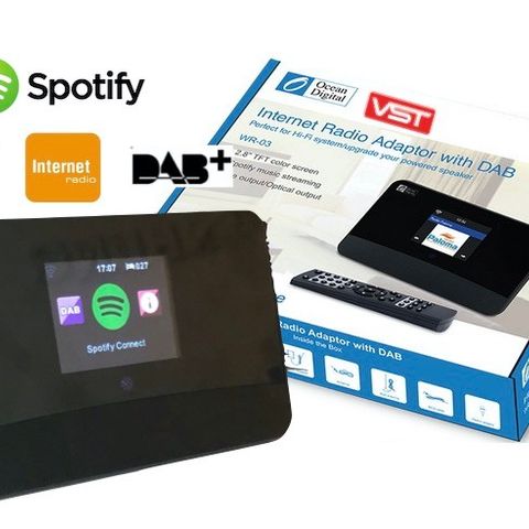 Oppgrader stereoanlegget/FM-radio med DAB+/Spotify/Bluetooth/webradio/controlAPP