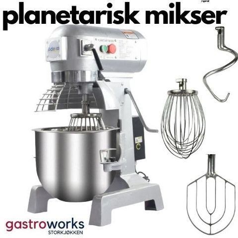 Planetarisk mikser - Planetmikser - Spiralmikser 20L/30L - fra Gastroworks