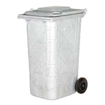 Avfallsbeholder i stål / søppeldunk / søpledunk / søppelkasse / søplekasse