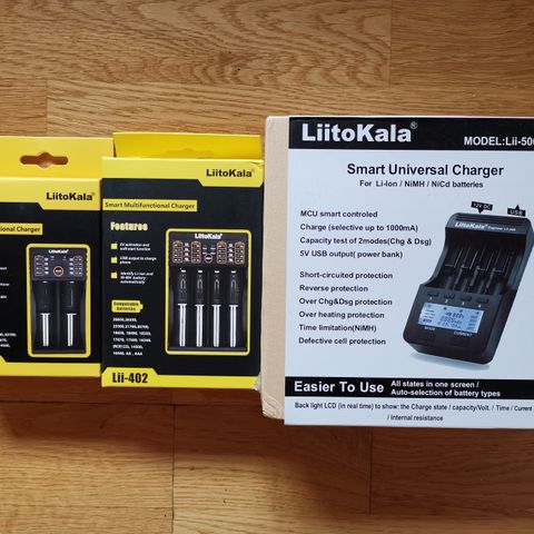 Avansert digital batterilader Liitokala / Colaier ( NiMh , Li-ion , AAA, AA )