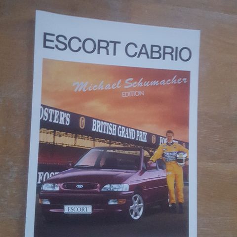 Brosjyre Ford Escort Cabrio Michael Schumacher Edition 1993
