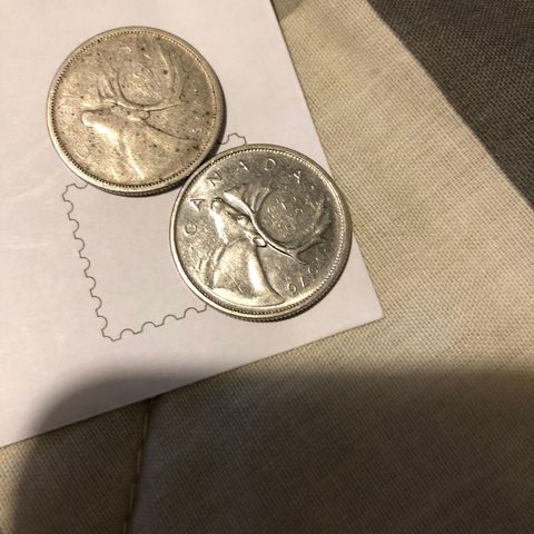 2 Canada 25 cent ( 1956 og 1976)